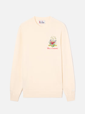 Off white Heron Light wool and cashmere blend crewneck with Scrooge McDuck embroidery | Special edition