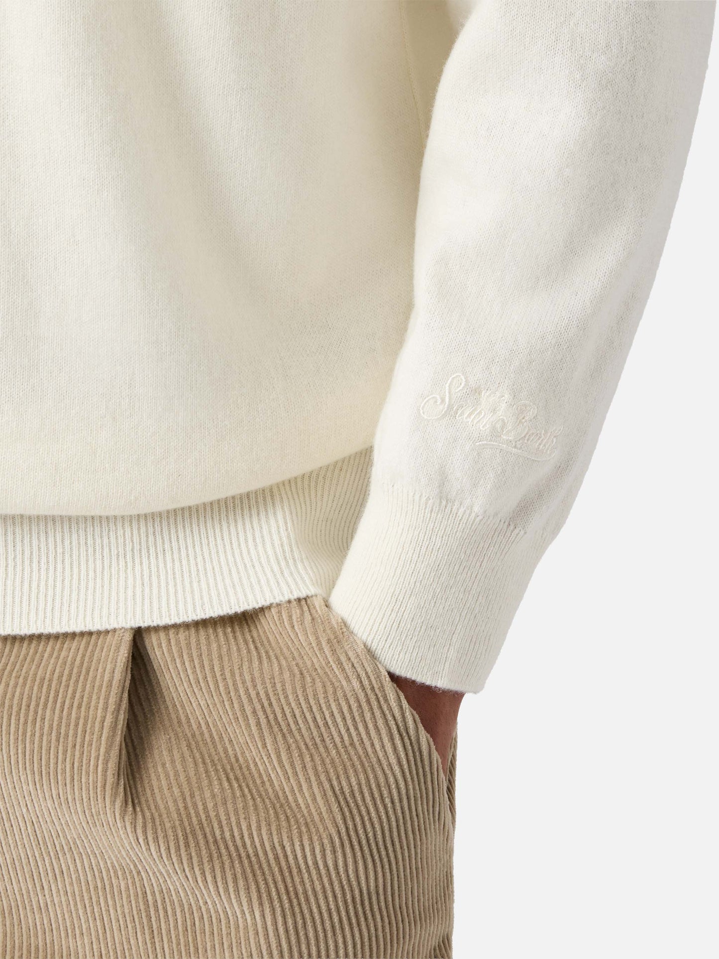 Maglione a girocollo Heron Light con ricamo E nun m'angoscià | VACANZE DI NATALE SPECIAL EDITION