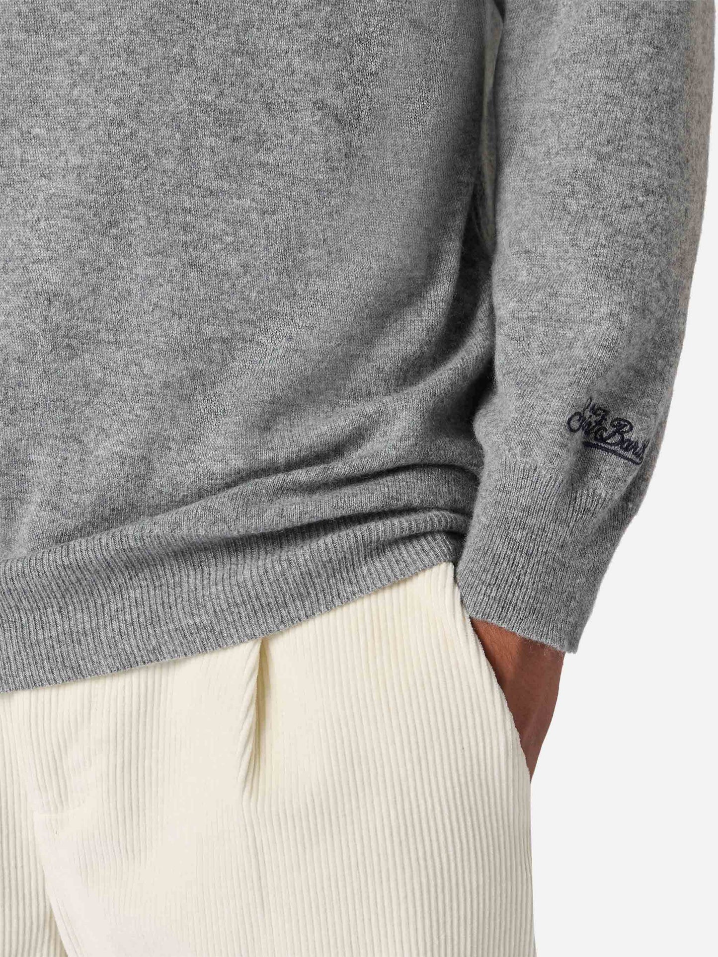 Maglione a girocollo Heron Light con ricamo Mi me faccio i cassi miei! | VACANZE DI NATALE SPECIAL EDITION