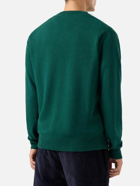 Crewneck sweater Heron Light with 15/0 battuta regolare! embroidery | VACANZE DI NATALE SPECIAL EDITION