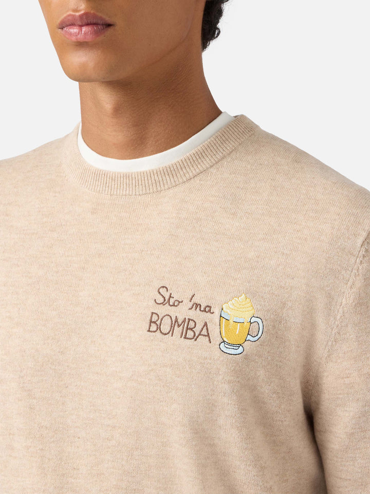 Maglione a girocollo Heron Light con ricamo Sto na bomba