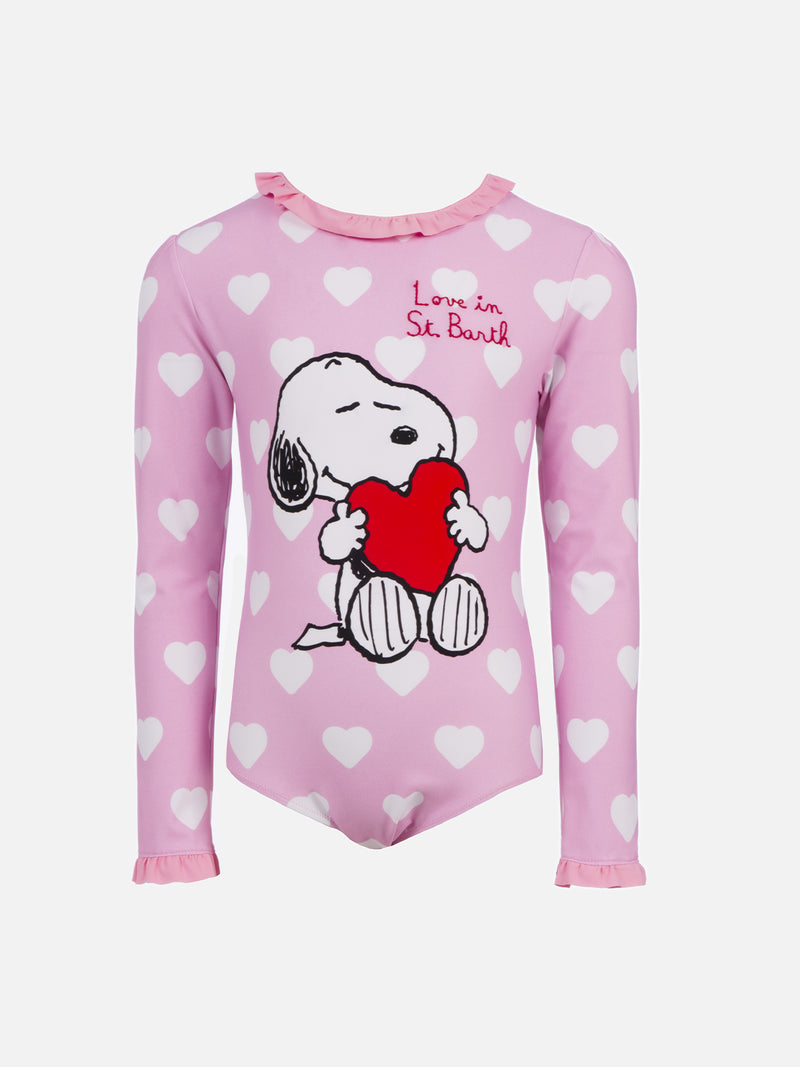 Girl's one piece swimsuit Hila with long sleeves | SNOOPY PEANUTS SPECIAL EDITION | UV PROTECTION