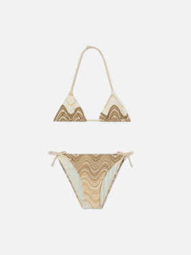 Holly klassischer Triangel-Bikini aus Raschelstoff 