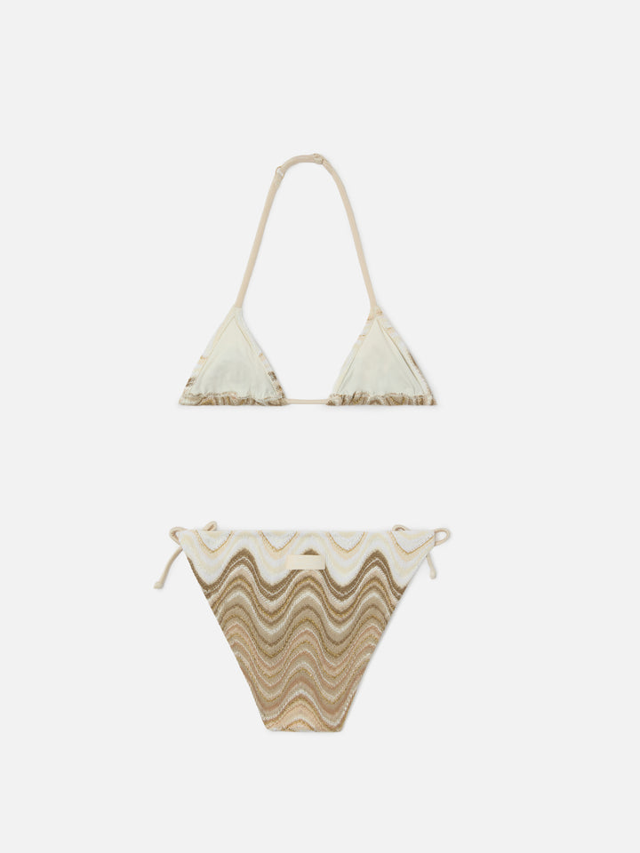 Holly raschel wave bikini in shades of gold