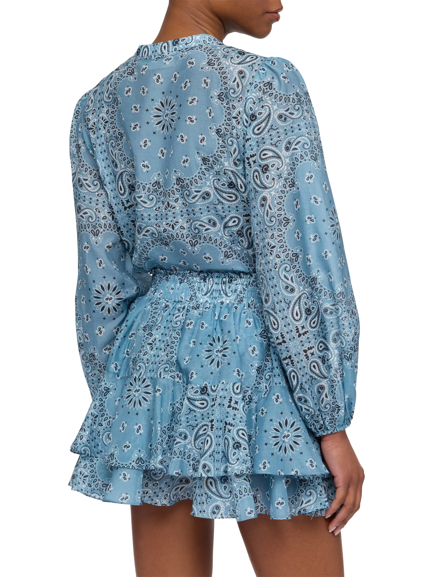 Bluse Harper aus Lurex-Seidenvoile mit Bandanna-Print
