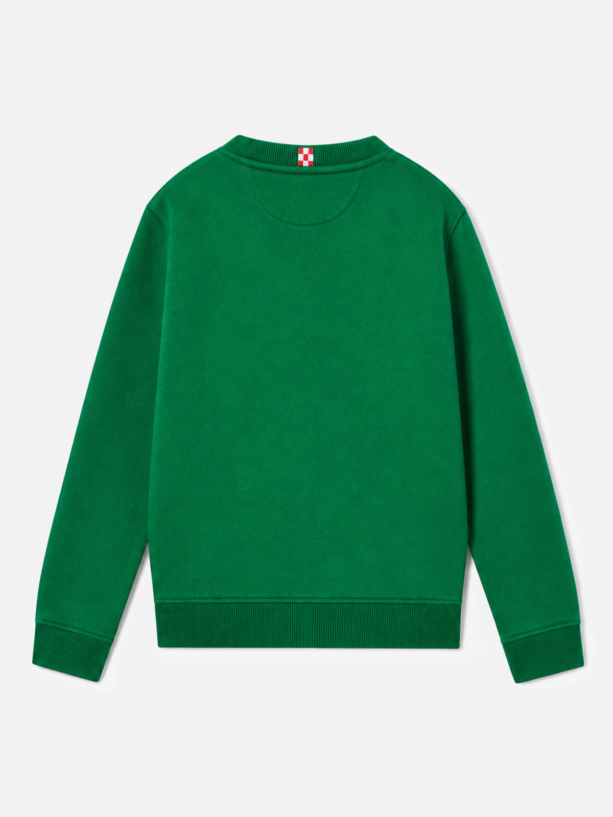 Felpa Hutton verde con logo giallo in spugna