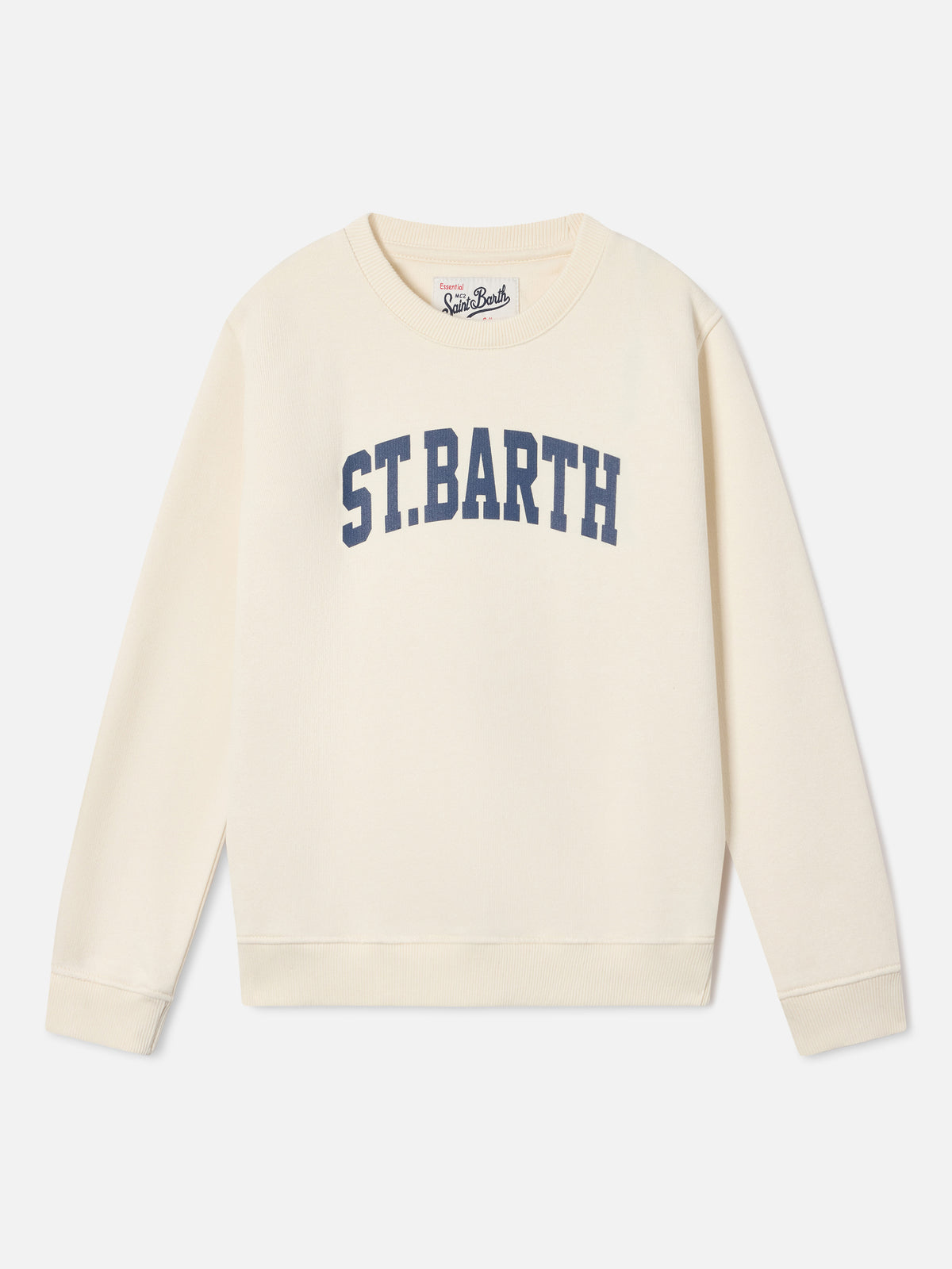 Cremefarbenes Hutton Sweatshirt aus Baumwollmischung mit St. Barth-Print 
