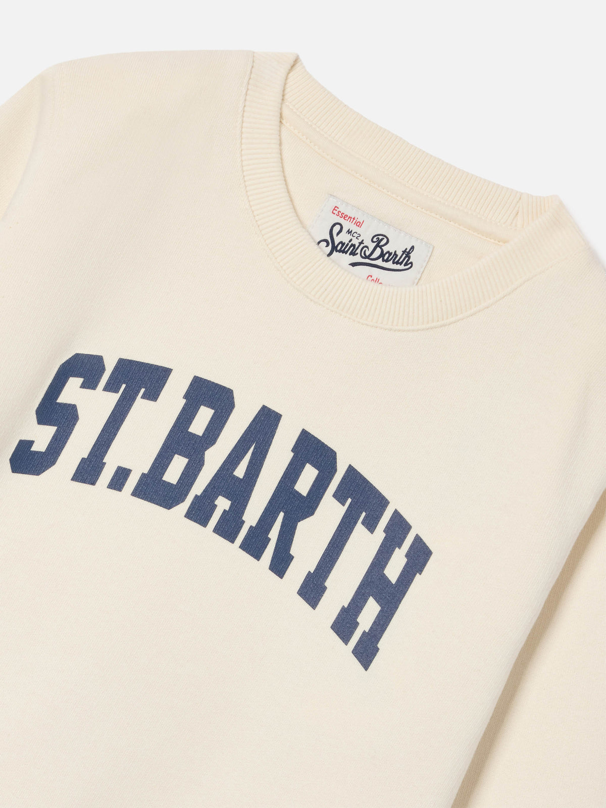Cremefarbenes Hutton Sweatshirt aus Baumwollmischung mit St. Barth-Print 