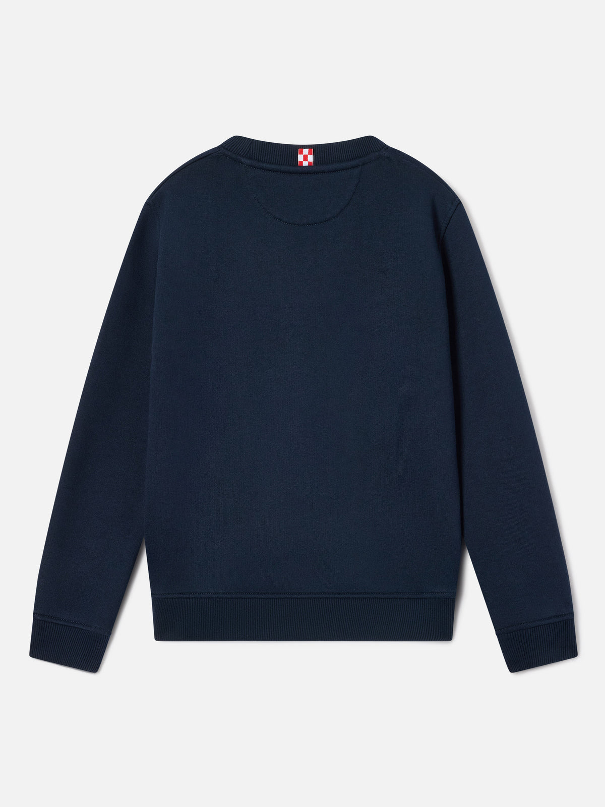 Navy blue Hutton cotton blend sweatshirt with St. Barth print