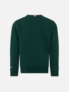 Felpa verde girocollo da bambino con stampa Snoopy | EDIZIONE SPECIALE SNOOPY PEANUTS™