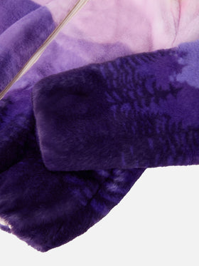 Furry gradient jacket with I Love St. Barth embroidery