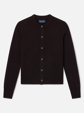Prenda de punto de cashmere Sierra en marrón oscuro 
