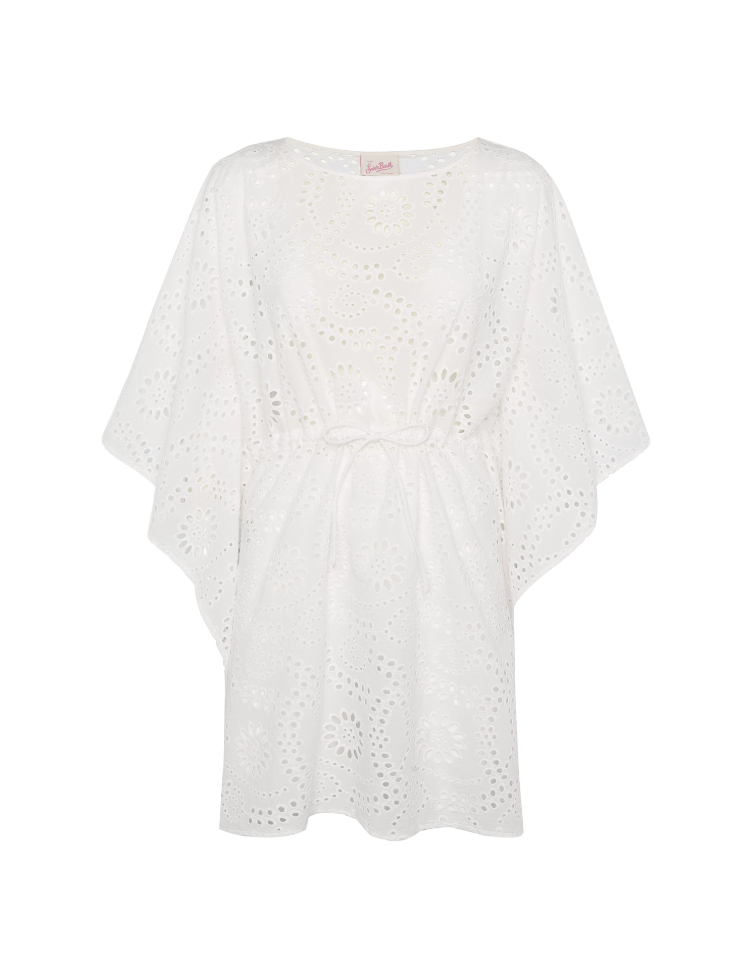 Iria kaftano in Sangallo bianco