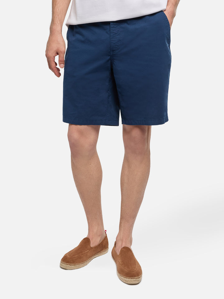 Navy blue cotton bermuda shorts Ischia