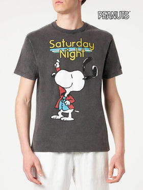 T-shirt da uomo in cotone con stampa Snoopy dancer | EDIZIONE SPECIALE PEANUTS®