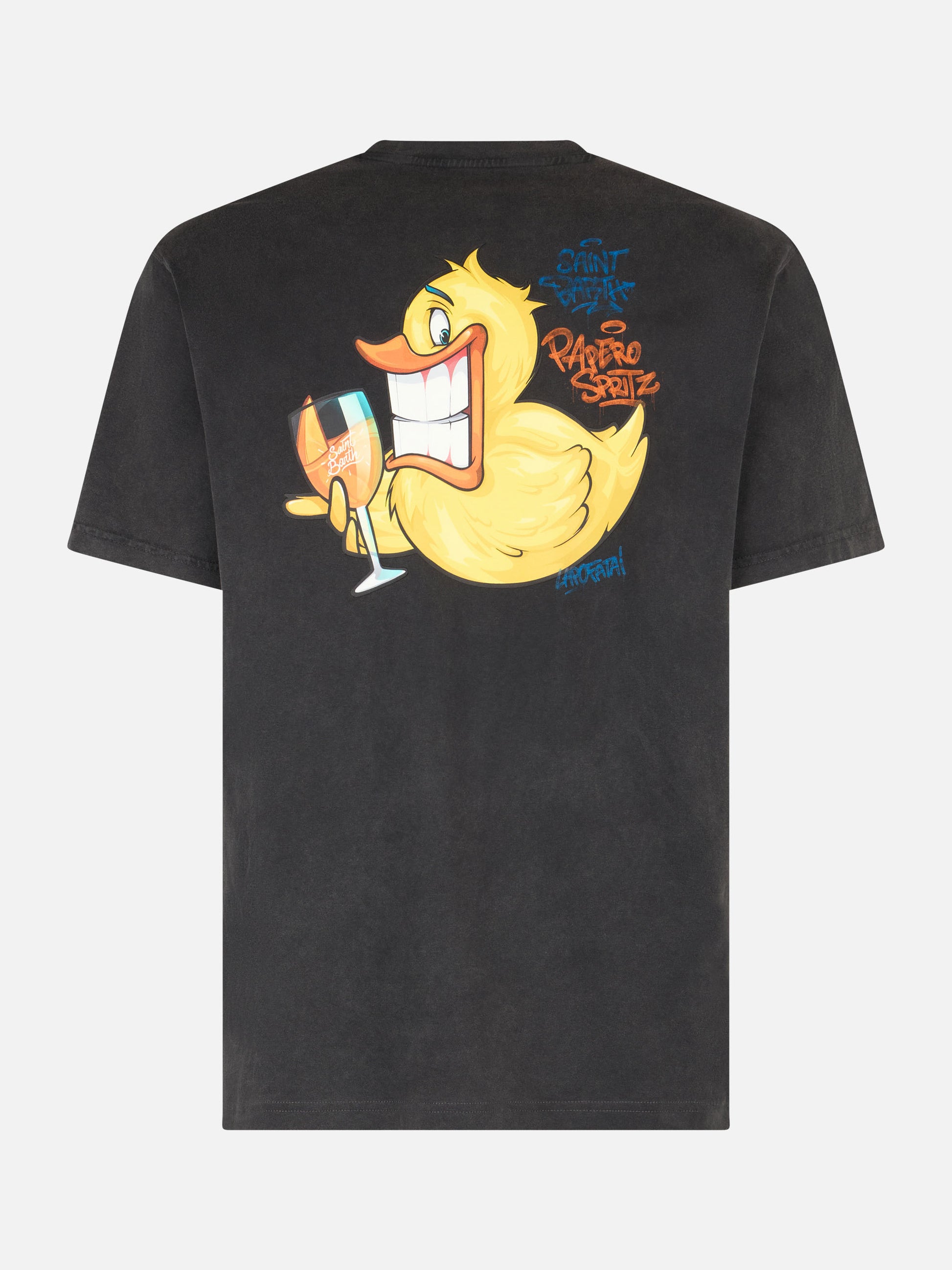 Man vintage cotton t-shirt Jack with Ducky Cryptopuppets print | CRYPTOPUPPETS SPECIAL EDITION - MC2 Saint Barth