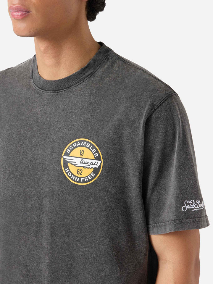 T-shirt Jack nera con stampa Ducati Scrambler | Special Edition