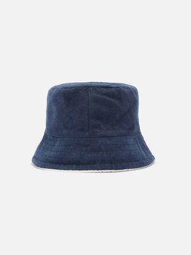 Terry bucket hat with front embroidery
