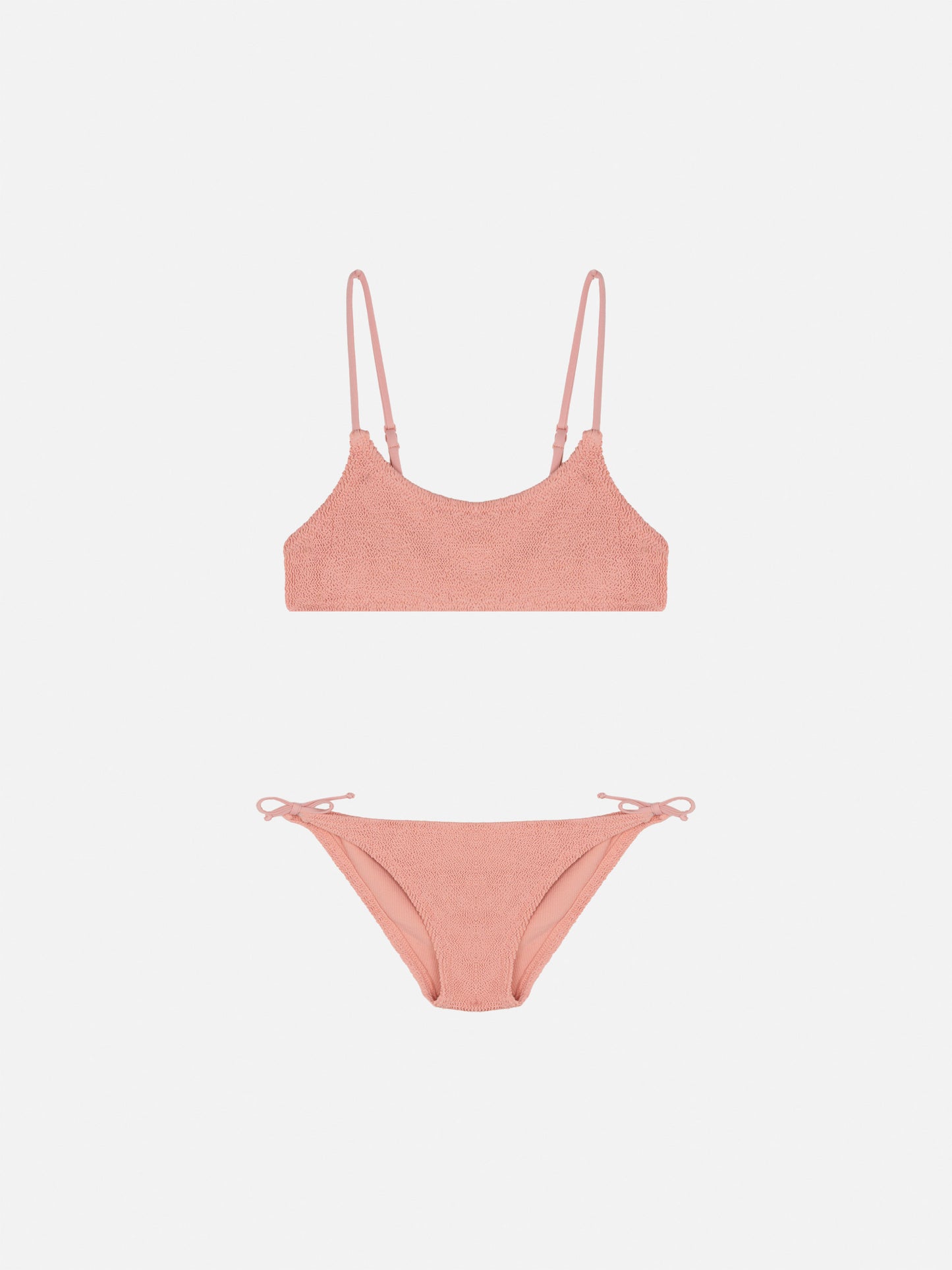 Jaiden rosa Crinkle-Bralette-Bikini