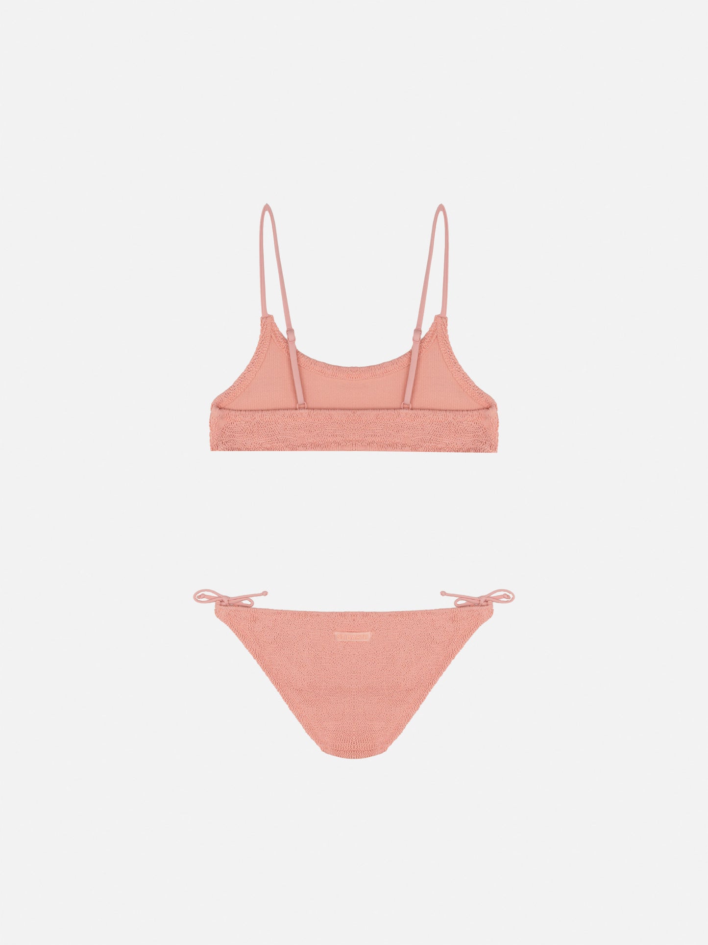 Jaiden rosa Crinkle-Bralette-Bikini