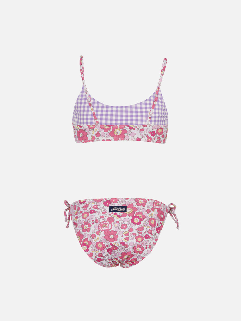 Girl double face bralette bikini Jaiden | MADE WITH LIBERTY FABRIC