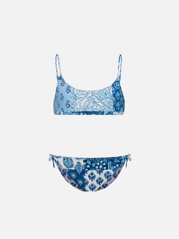 Bikini bralette Jaiden double-face con stampa floreale