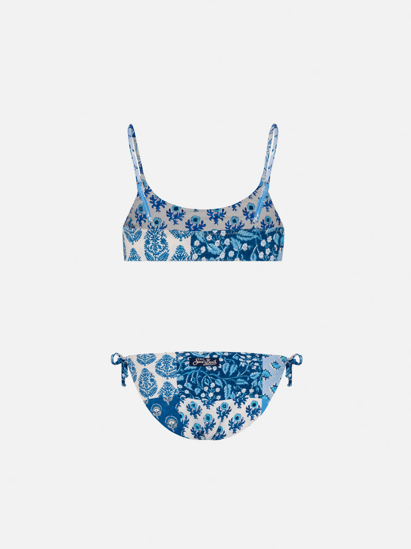 Bikini bralette Jaiden double-face con stampa floreale