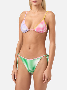 Triangle bikini Janet Marielle with gingham print