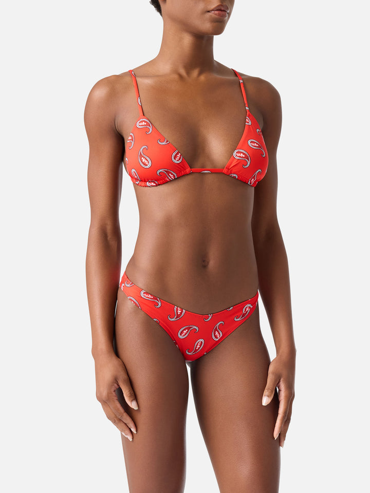 Naima Naomi pink crinkle bralette bikini