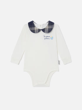 White Jacques organic cotton body with Se Potessi Parlare embroidery