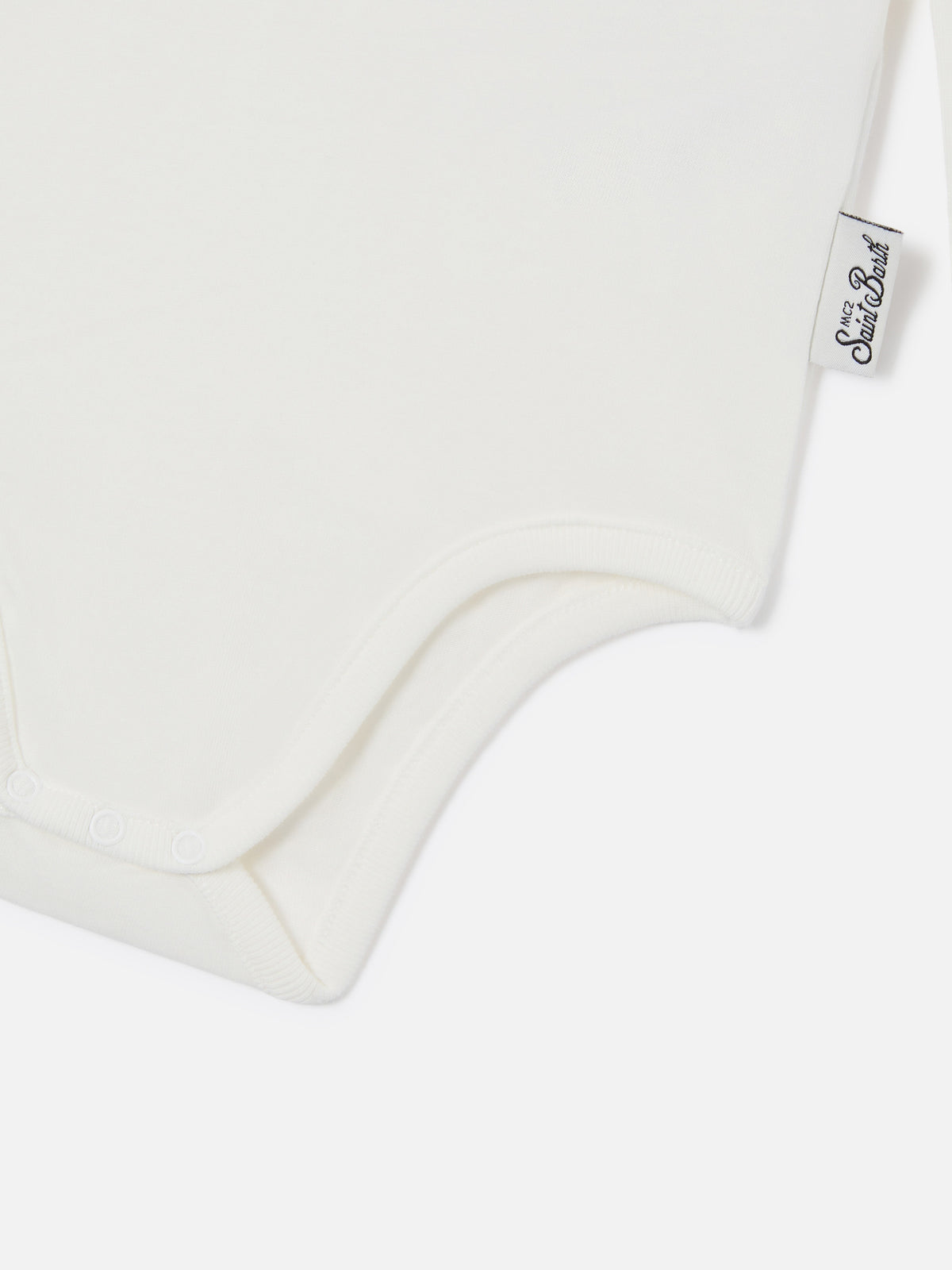 White Jacques organic cotton body with Se Potessi Parlare embroidery