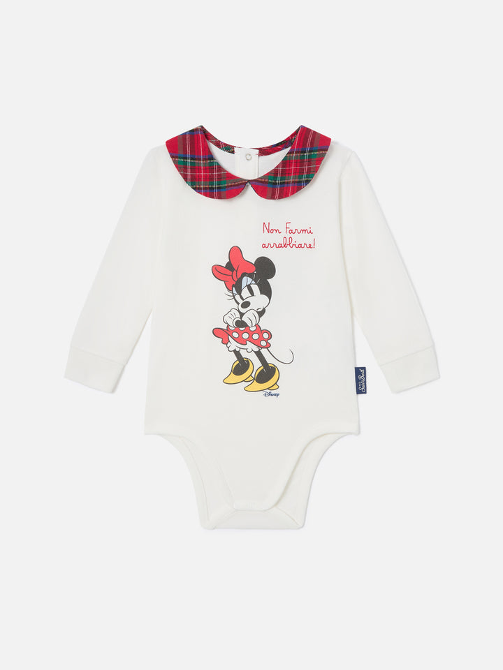 Body Jacques panna in cotone organico con stampa Minnie | Special edition