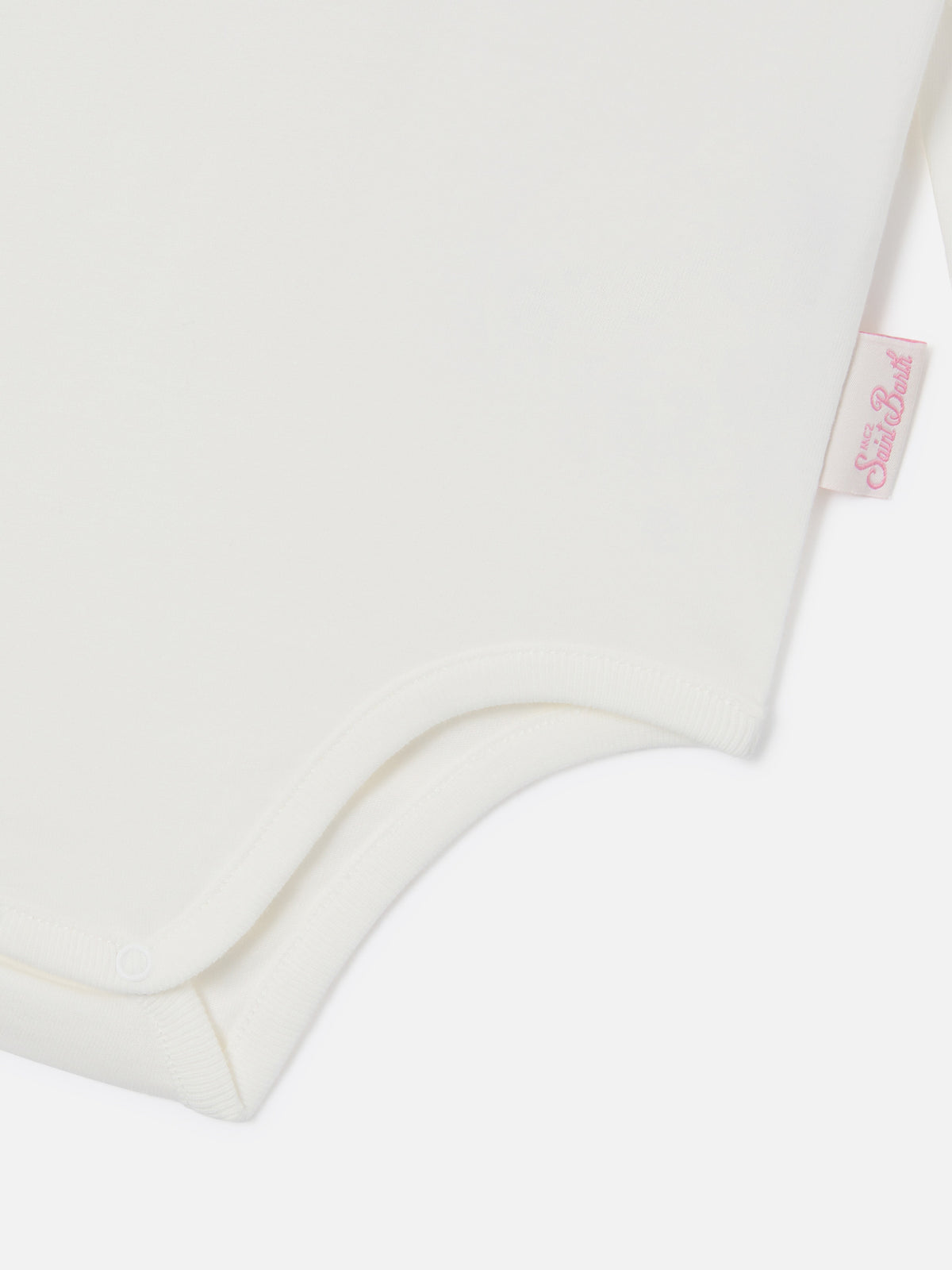 Body Jacques blanc en coton biologique avec broderie Tutta La Mamma 