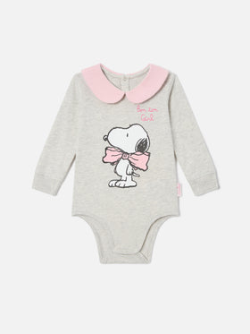 Body Jacques couleur crème en coton biologique avec imprimé Snoopy | Special edition 