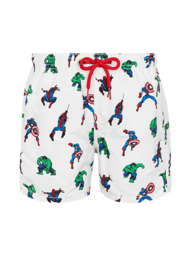Jean mid-length swim shorts with Marvel super heroes print | MARVEL SPECIAL EDITION