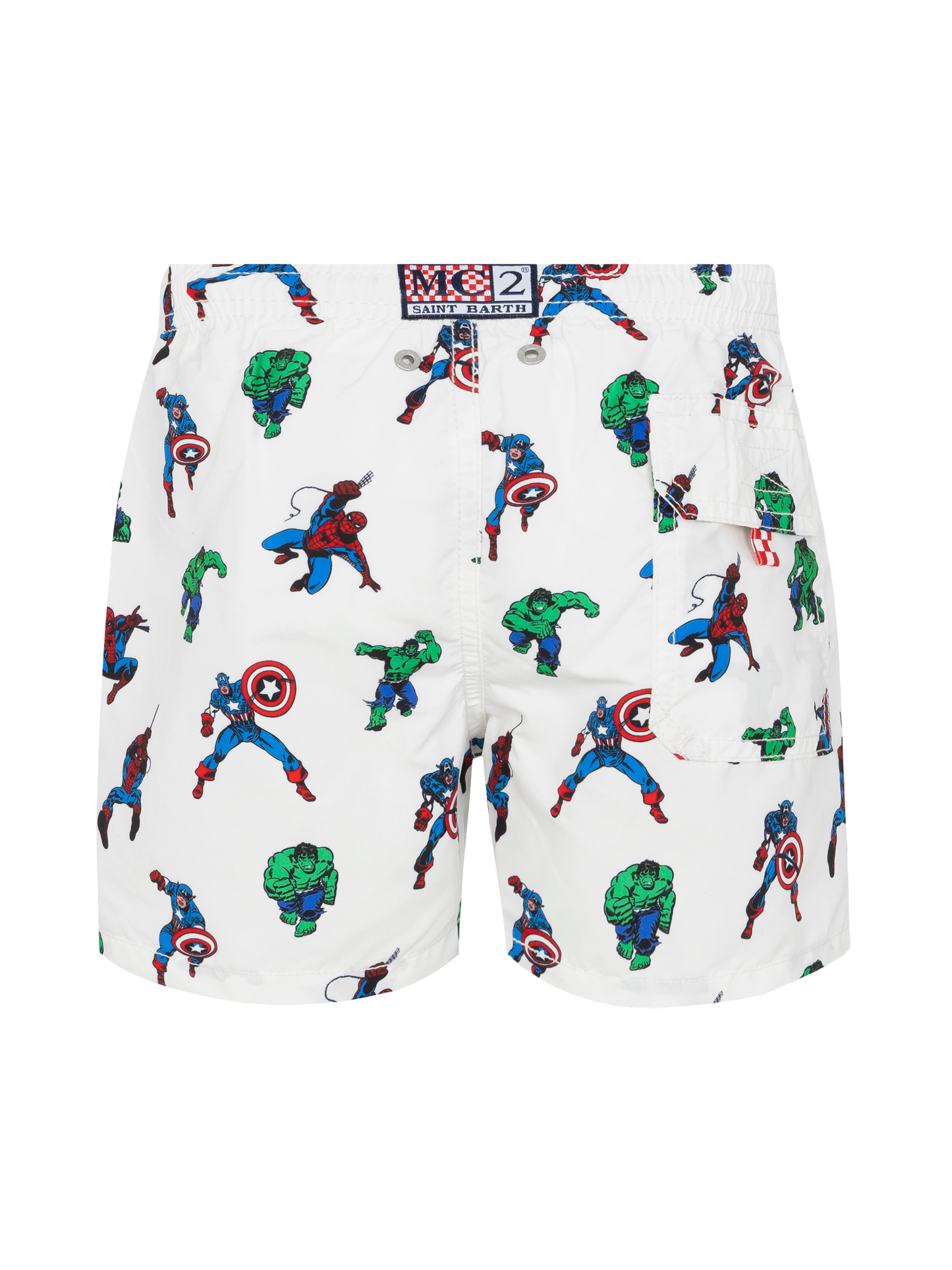 Jean mid-length swim shorts with Marvel super heroes print | MARVEL SPECIAL EDITION