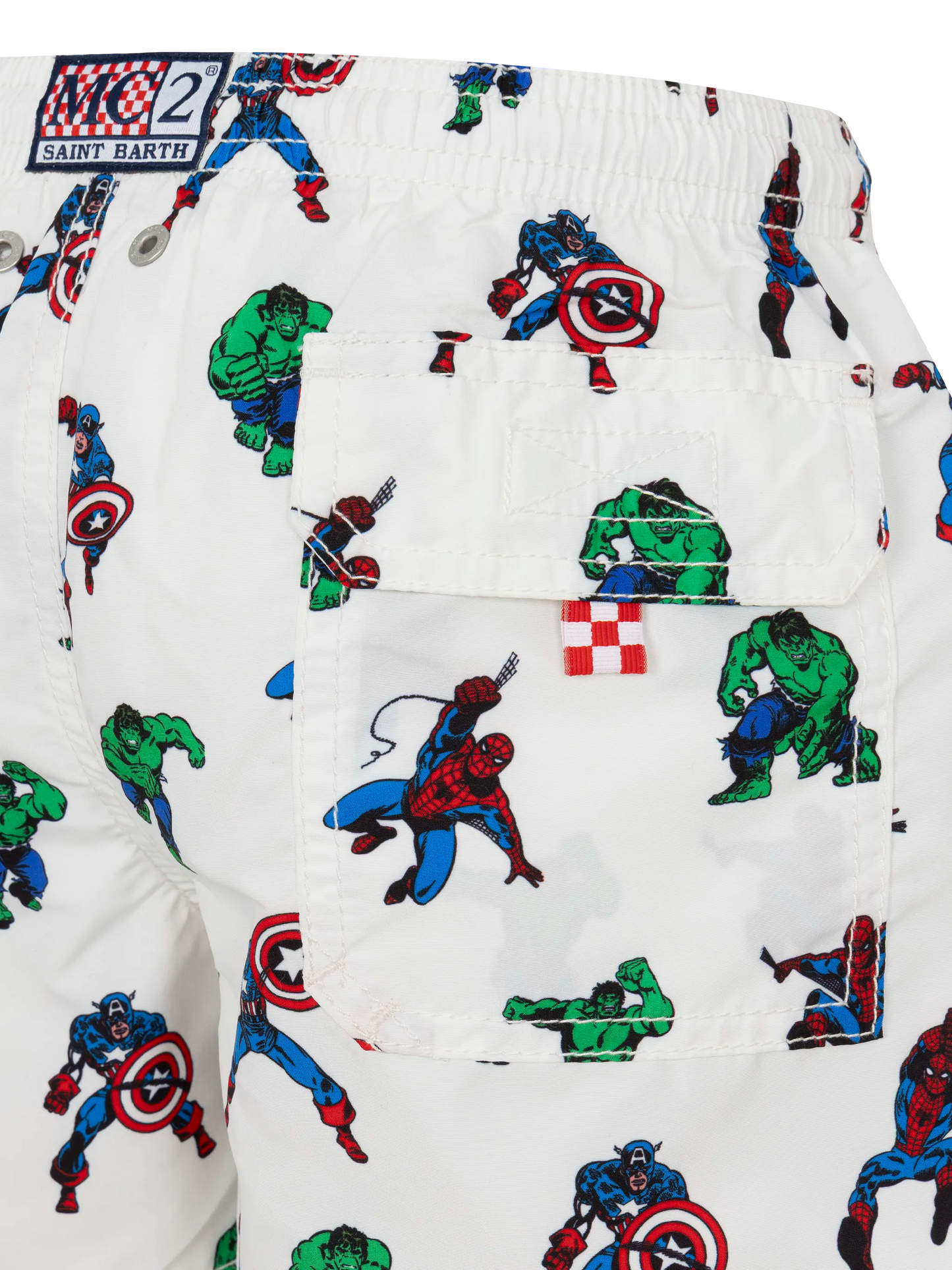 Jean mid-length swim shorts with Marvel super heroes print | MARVEL SPECIAL EDITION