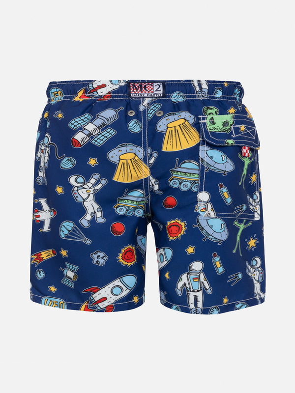 Costume da bagno da bambino con stampa astronauta