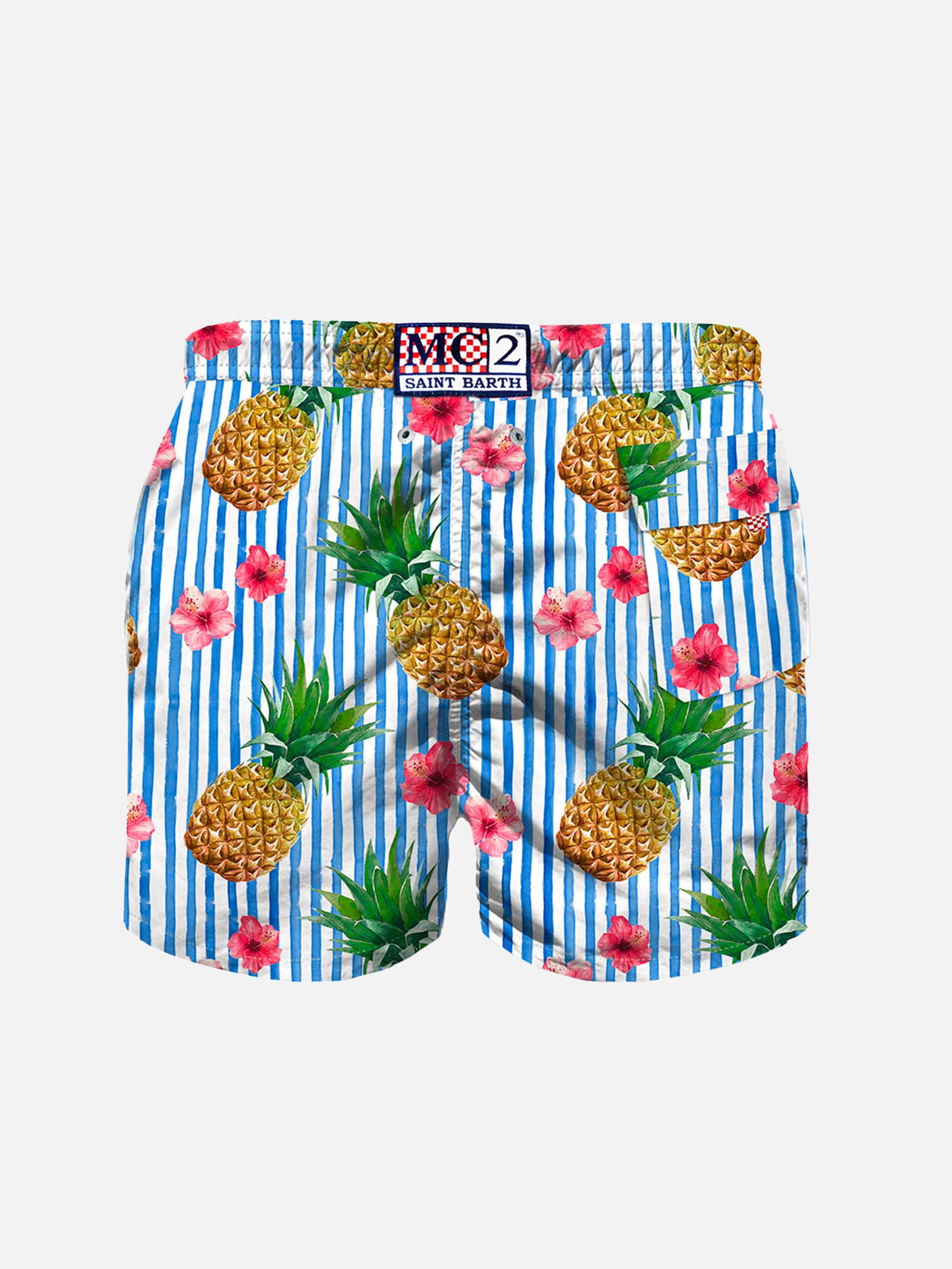 Boy swim shorts with pineapple print - MC2 Saint Barth