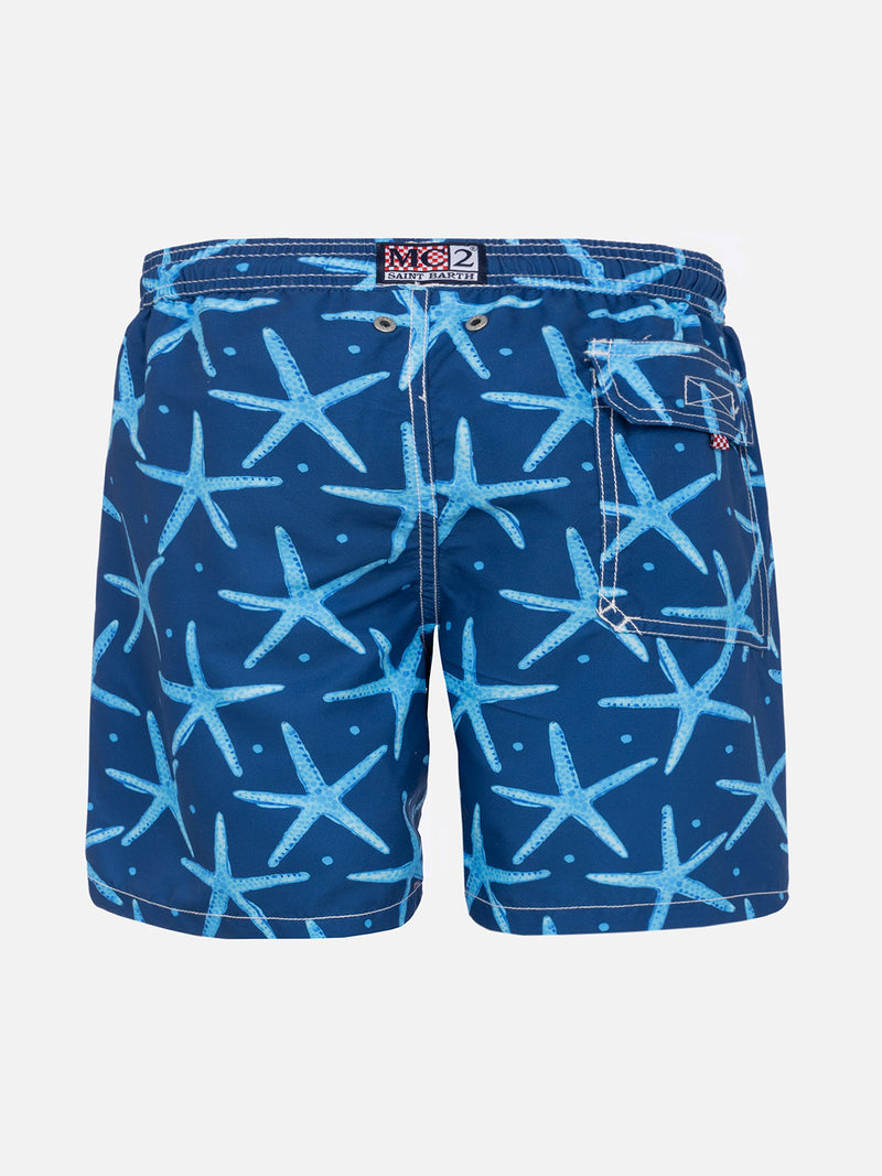 Starfish print boy swim shorts