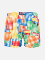 Badeshorts für Jungen mit Gingham-Print