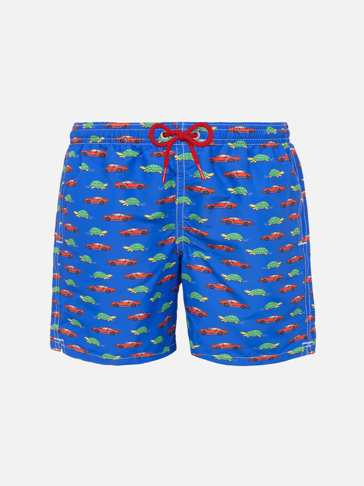 Boy swim shorts with turtle and car print - MC2 Saint Barth