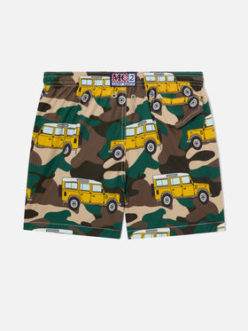 Bañador short de tejido ligero para niño Jean Lighting con estampado de coche todoterreno 