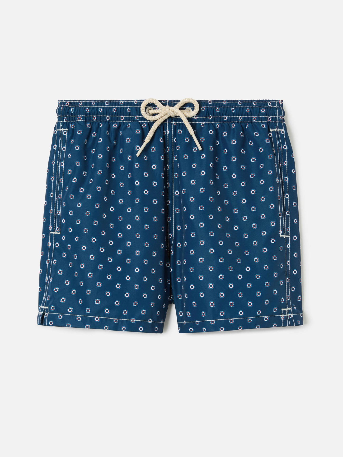Jean Lighting swim shorts with Mini Life Saver all-over print