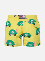 Badeshorts für Jungen aus leichtem Stoff von Jean Lighting mit Schildkröten-Print