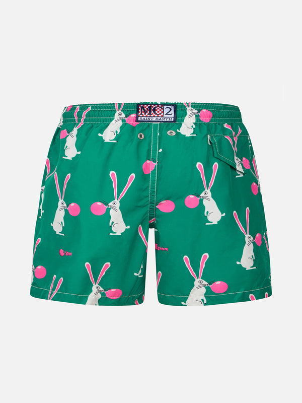 Badeshorts für Jungen aus leichtem Stoff mit Big-Babol-Kaninchen-Print | GROSSE BABOL-SONDERAUSGABE