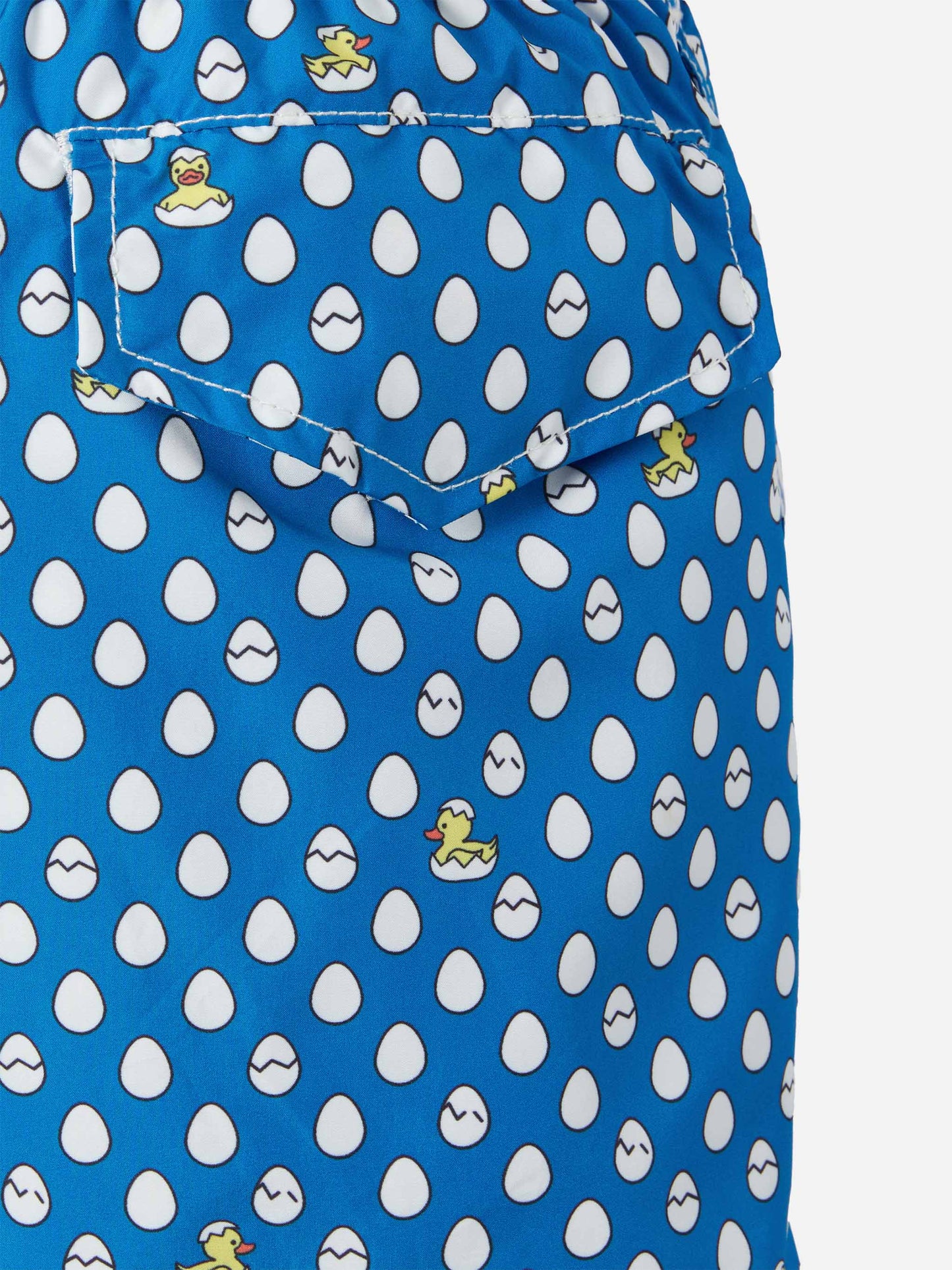 Lightweight fabric swim-shorts Jean with ducky eggs print