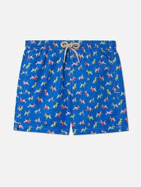 Costume da bagno da bambino in tessuto leggero Jean Lighting con stampa cani