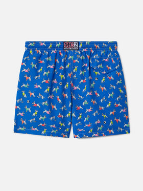 Costume da bagno da bambino in tessuto leggero Jean Lighting con stampa cani