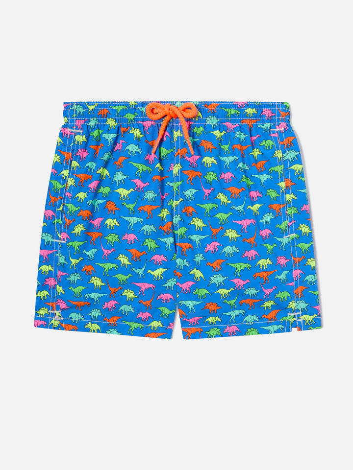 Short de bain garçon à imprimé dinosaures multicolore 